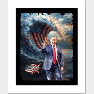 American Wave Trump 2024 Posters and Art